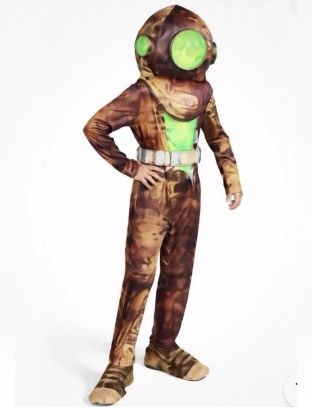 Hyde and Eek glows under black light light up deep sea diver Halloween costume